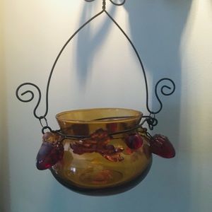 Bundle of 2 amber hanging votive holder